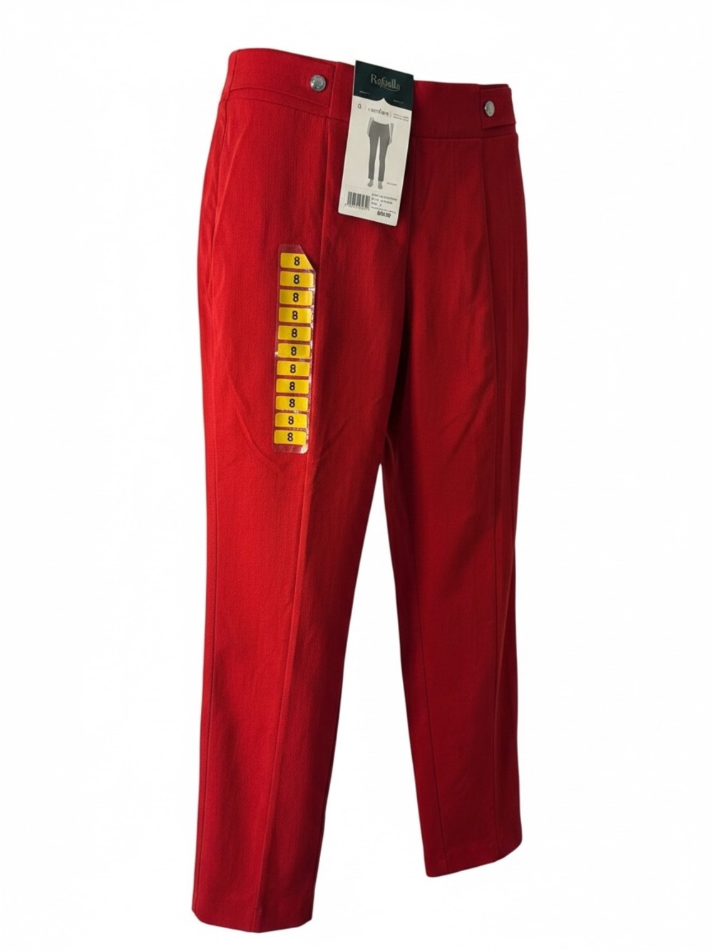 Rafaella Vibrant Red Straight-Leg Women's Pants